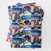 Ice Hockey Goalie Thema Geschenkpapier Set (Beispiel)