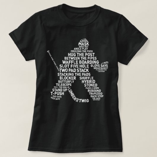Ice Hockey Goalie Word Art Essential T Shirt (Design vorne)