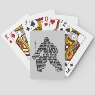Ice Hockey Goalie Word Art Spielkarten