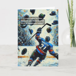 Ice Hockey Hat Trick of Happiness! Karte