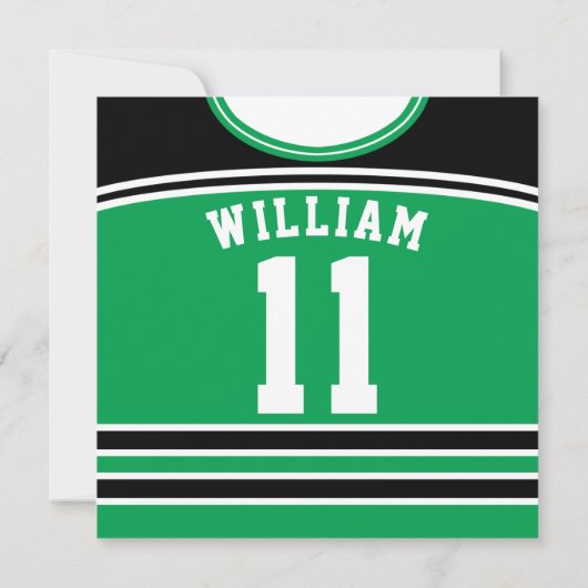 Ice Hockey Jersey Themed Party Einladung Vorlage (Rückseite)