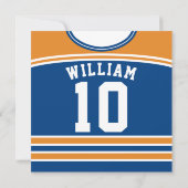 Ice Hockey Jersey Themed Party Einladung Vorlage (Rückseite)