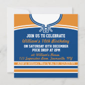 Ice Hockey Jersey Themed Party Einladung Vorlage (Vorderseite)