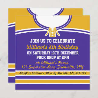 Ice Hockey Jersey Themed Party Einladung Vorlage