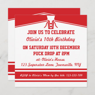 Ice Hockey Jersey Themed Party lädt Template ein Einladung