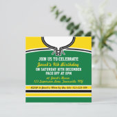 Ice Hockey Jersey Themed Party lädt Template ein Einladung (Stehend Vorderseite)