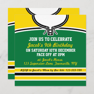 Ice Hockey Jersey Themed Party lädt Template ein Einladung