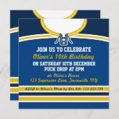 Ice Hockey Jersey Themenhotel Einladungen Vorlage (Vorne/Hinten)