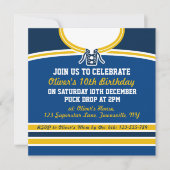 Ice Hockey Jersey Themenhotel Einladungen Vorlage (Vorderseite)