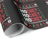 Ice Hockey Lover Weihnachten Weihnachtsmann Sportt Geschenkpapier (Rolleneckpunkt)