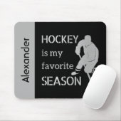 Ice Hockey Maus Pad Lieblingssaison Silber Mousepad (Mit Mouse)