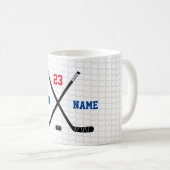 Ice Hockey Net Sticks Puck Custom Sports Team Kaffeetasse (VorderseiteRechts)