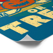 Ice Hockey Player Coach Halloween Pumpkin Hat Tric Poster (Ecke)