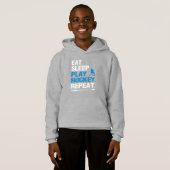 Ice Hockey Player Eat Sleep Play Repeat Funny Gift Hoodie (Vorne ganz)