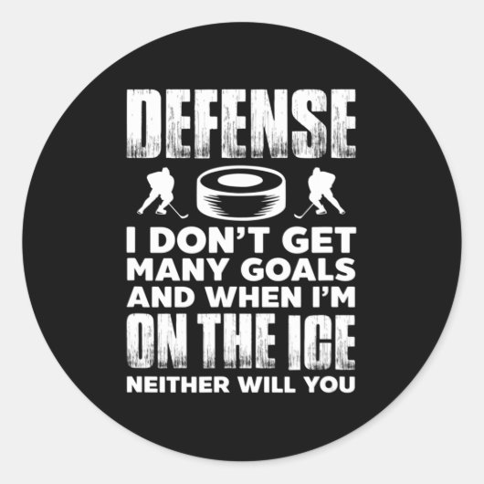 Ice Hockey Player Goalie Defense I Don't Get Many Runder Aufkleber (Vorderseite)