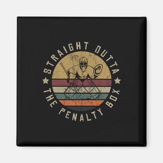 Ice Hockey Player Goalie Jersey Puck Face Mask Tea Magnet (Vorne)