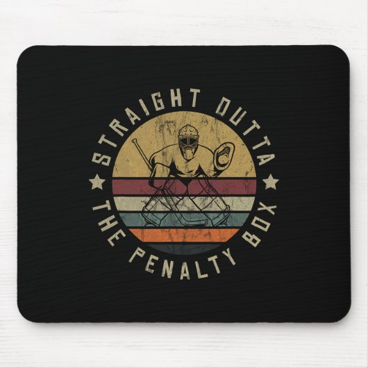 Ice Hockey Player Goalie Jersey Puck Face Mask Tea Mousepad (Vorne)