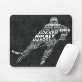 Ice Hockey Player Languages Mousemat Mousepad (Mit Mouse)