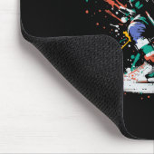 Ice Hockey Player Paint Splatter Art Srts Men Boys Mousepad (Ecke)