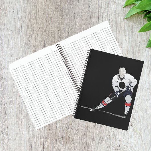 Ice Hockey Player Spiral Notebook Notizbuch