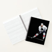 Ice Hockey Player Spiral Notebook Notizbuch (Innenseite)