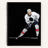 Ice Hockey Player Spiral Notebook Notizbuch (Vorderseite)