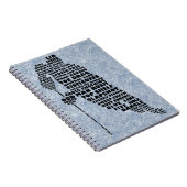 Ice Hockey Player Word Art Notebook Notizblock (Rechte Seite)
