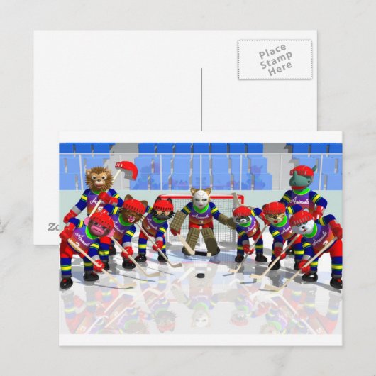 ICE HOCKEY POSTKARTE (Vorne/Hinten)