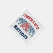 Ice Hockey Skate Rink Happy Birthday Serviette (Ecke)