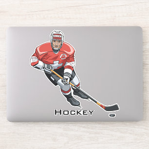 Ice Hockey Skater Design-Sticker Aufkleber