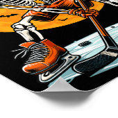 Ice Hockey Skeleton Soky Boys Halloween Hockey Pla Poster (Ecke)
