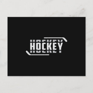 Ice Hockey Spieler Stick Puck Team Sportgeschenk I Postkarte