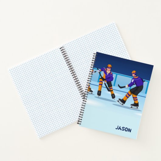 Ice Hockey Spiral Notebook Custom Notizblock (Innenseite)