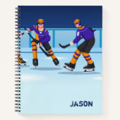 Ice Hockey Spiral Notebook Custom Notizblock (Vorderseite)