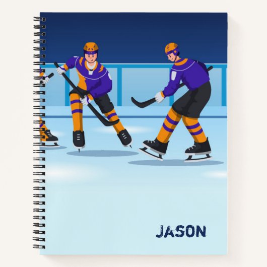 Ice Hockey Spiral Notebook Custom Notizblock (Vorderseite)