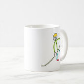 Ice Hockey Stickman Kaffeetasse (VorderseiteRechts)
