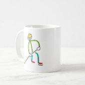 Ice Hockey Stickman Kaffeetasse (Vorderseite Links)
