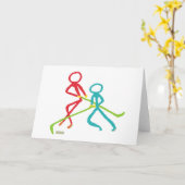 Ice Hockey Stickmen Karte (Gelbe Blume)