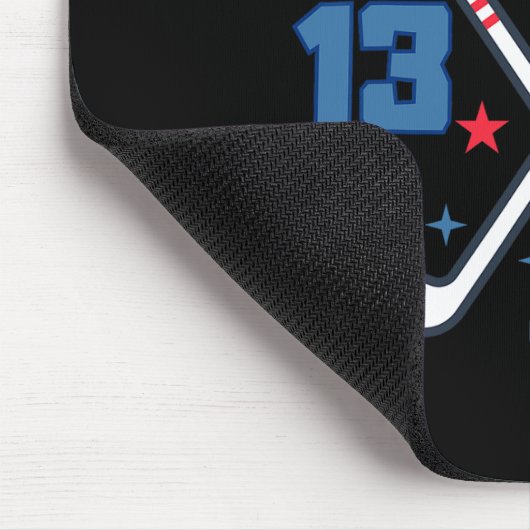 Ice Hockey Thirteen Birthday Boy 13th Party Boys A Mousepad (Ecke)