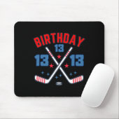 Ice Hockey Thirteen Birthday Boy 13th Party Boys A Mousepad (Mit Mouse)