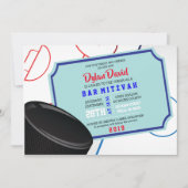 ICE HOCKEY TICKET Bar Bat Mitzvah Einladung (Vorderseite)