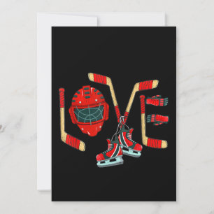Ice Hockey Valentines Day Love Cute Gift Boys Girl Einladung