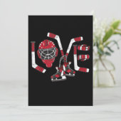 Ice Hockey Valentinstag Liebe Niedliche Geschenk B Einladung (Stehend Vorderseite)