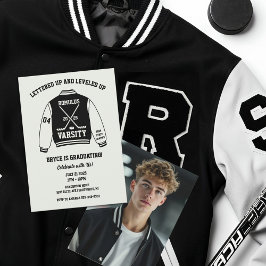 Ice Hockey Varsity Jacket Graduation Party Einladung
