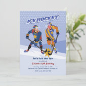 Ice-Hokey-Einladung Einladung (Stehend Vorderseite)