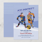 Ice-Hokey-Einladung Einladung (Vorne/Hinten)