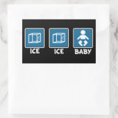Ice Ice Baby Rechteckiger Aufkleber (Tasche)