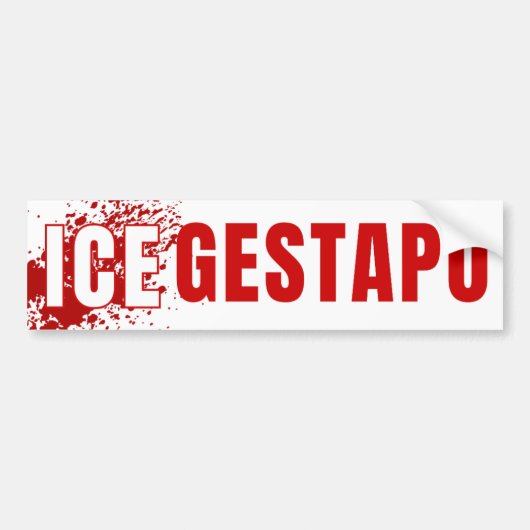 ICE ist Gestapo Anti Trump Autoaufkleber (Vorne)