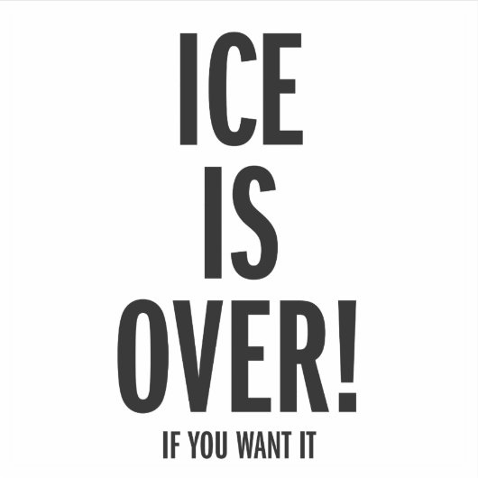 ICE ist vorbei Aufkleber (Vorderseite)