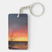 Ice Lake Sunset Acrylic Schlüsselanhänger (Rückseite)